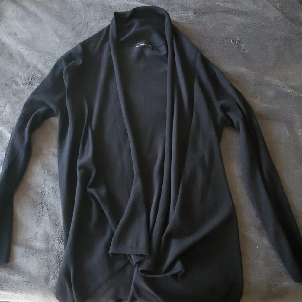 Black Zara knit cardigan. No buttons.